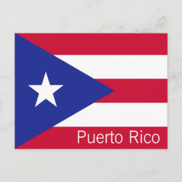Flagge von Puerto Rico Postkarte