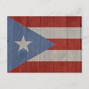 Flagge von Puerto Rico Postkarte