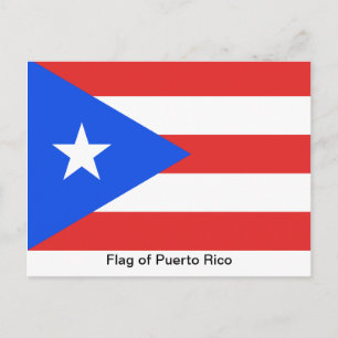Flagge von Puerto Rico Postkarte