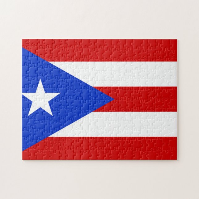 Flagge von Puerto Rico Puzzle (Horizontal)