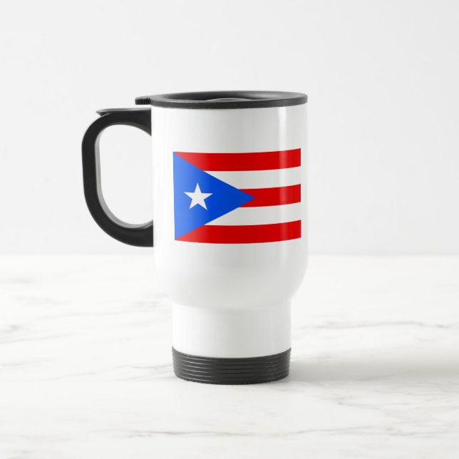 Flagge von Puerto Rico Reisebecher (Links)