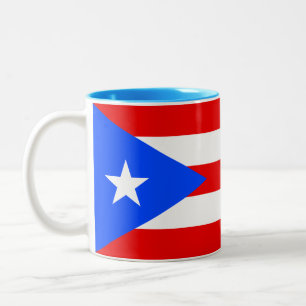 Flagge von Puerto Rico Zweifarbige Tasse