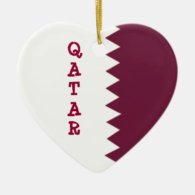 Flagge von Qatar Keramikornament (Vorne)