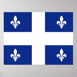 Flagge von Quebec Poster
