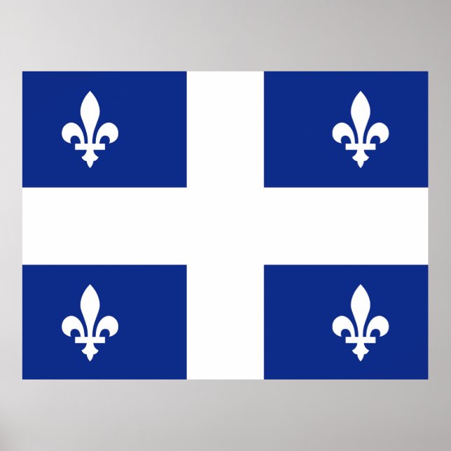 Flagge von Quebec Poster (Vorne)
