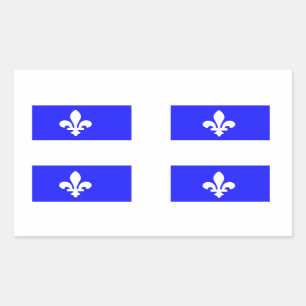 Flagge von Quebec Rechteckiger Aufkleber