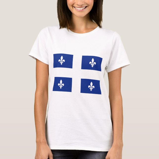 Flagge von Quebec T-Shirt (Vorderseite)