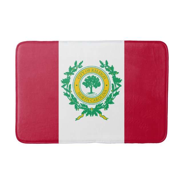 Flagge von Raleigh, North Carolina Bath Mat Badematte (Vorderseite)