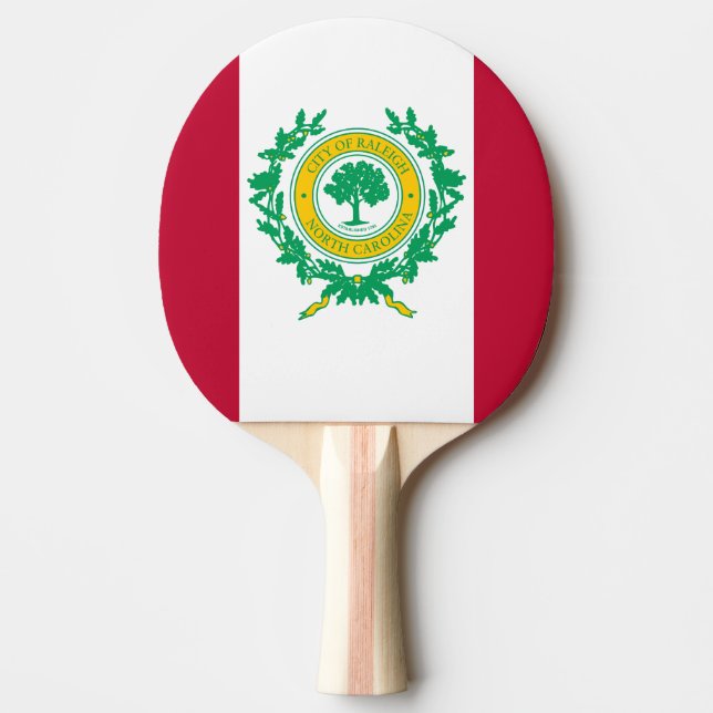 Flagge von Raleigh, North Carolina Ping-Pong Paddl Tischtennis Schläger (Vorderseite)