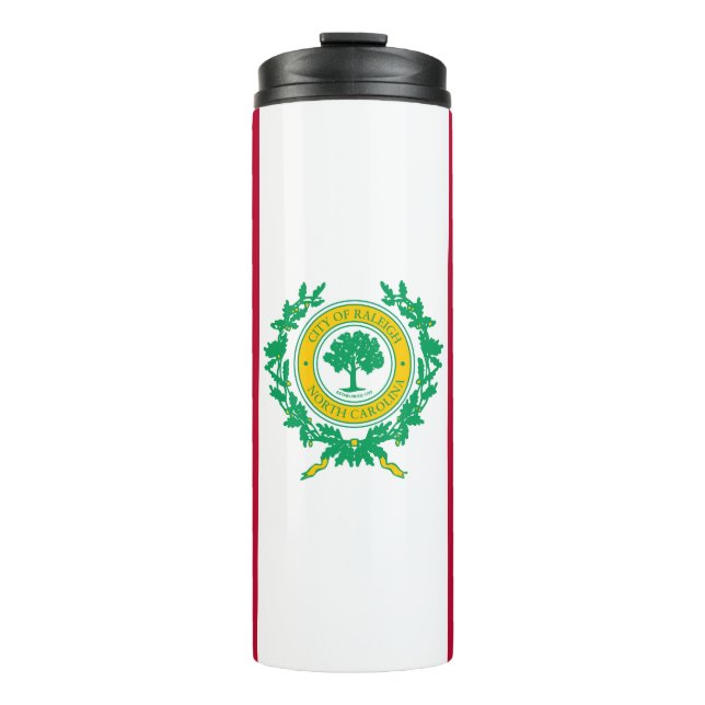 Flagge von Raleigh, North Carolina Thermal Tumbler Thermosbecher (Vorderseite)