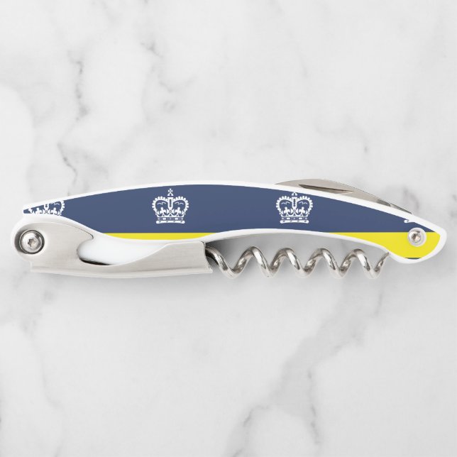 Flagge von Regina, Korkschraube von Saskatchewan W Kellnermesser (Vorderseite)