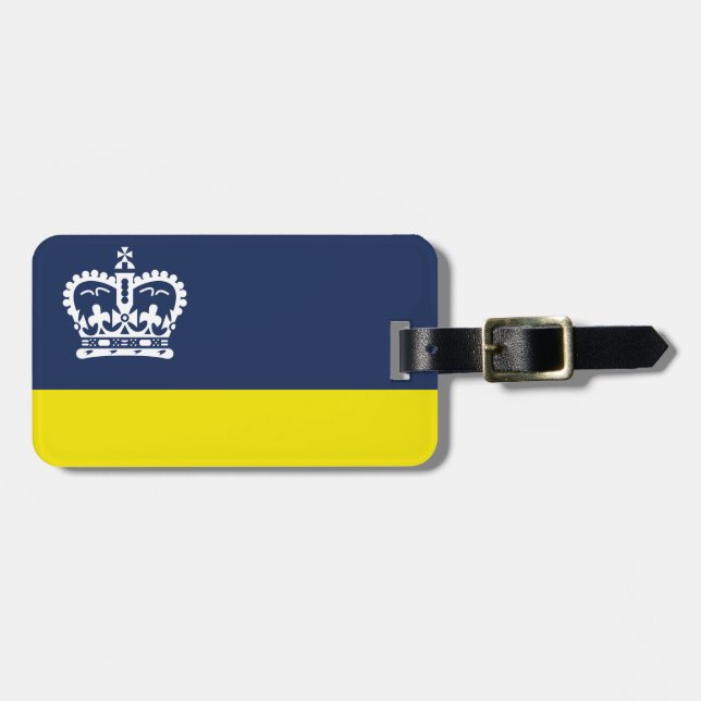 Flagge von Regina, Saskatchewan Gepäckanhänger (Vorderseite horizontal)