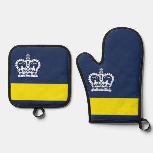 Flagge von Regina, Saskatchewan Ofenhandschuh & Topflappen-Set