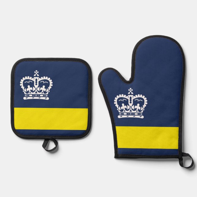Flagge von Regina, Saskatchewan Ofenhandschuh & Topflappen-Set (Vorderseite)