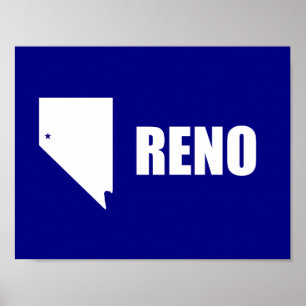 Flagge von Reno, Nevada Poster