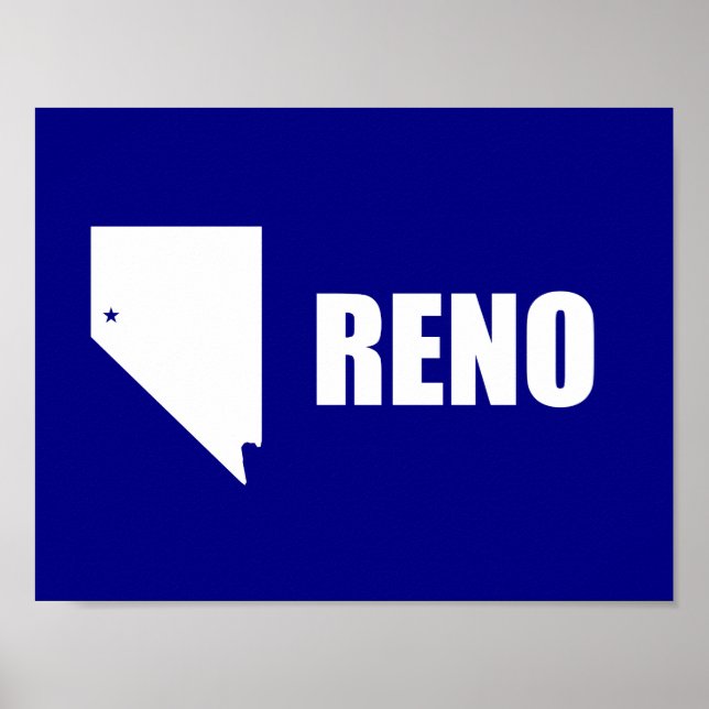 Flagge von Reno, Nevada Poster (Vorne)