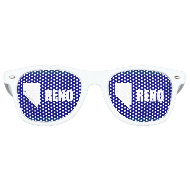 Flagge von Reno, Nevada Retro-Sonnenbrille Partybrille (Vorderseite)