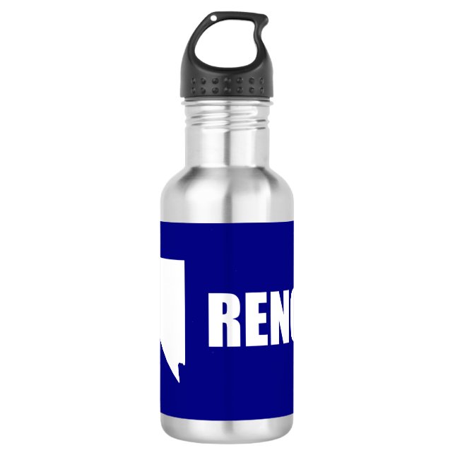 Flagge von Reno, Nevada Wasserflasche (Vorderseite)