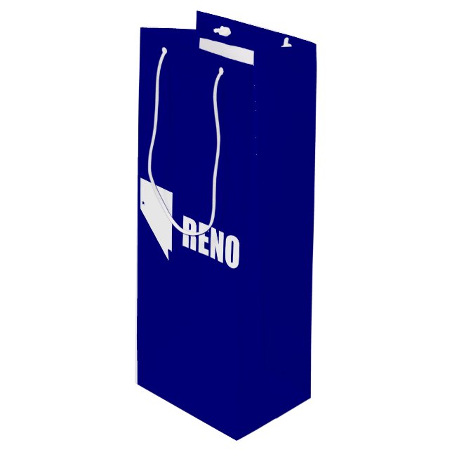 Flagge von Reno, Nevada Weinbeutel Geschenktüte Für Weinflaschen (Vorderseite Schrägansicht)