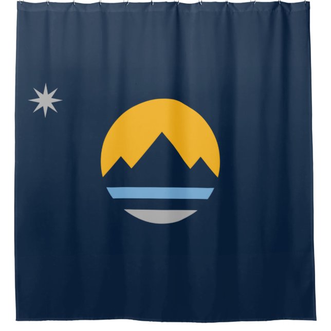 Flagge von Reno (Stadt Nevada) Duschvorhang (Vorderseite)