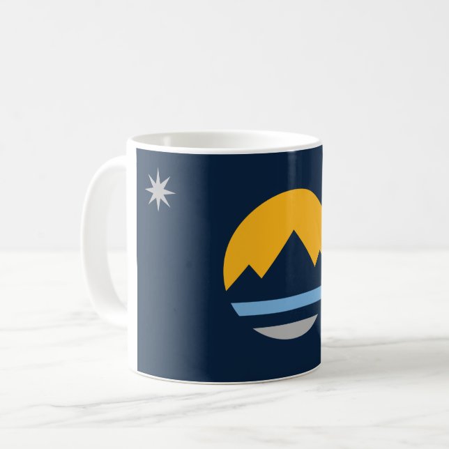 Flagge von Reno (Stadt Nevada) Kaffeetasse (Vorderseite Links)