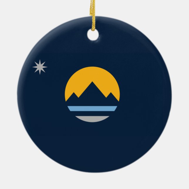 Flagge von Reno (Stadt Nevada) Keramik Ornament (Hinten)