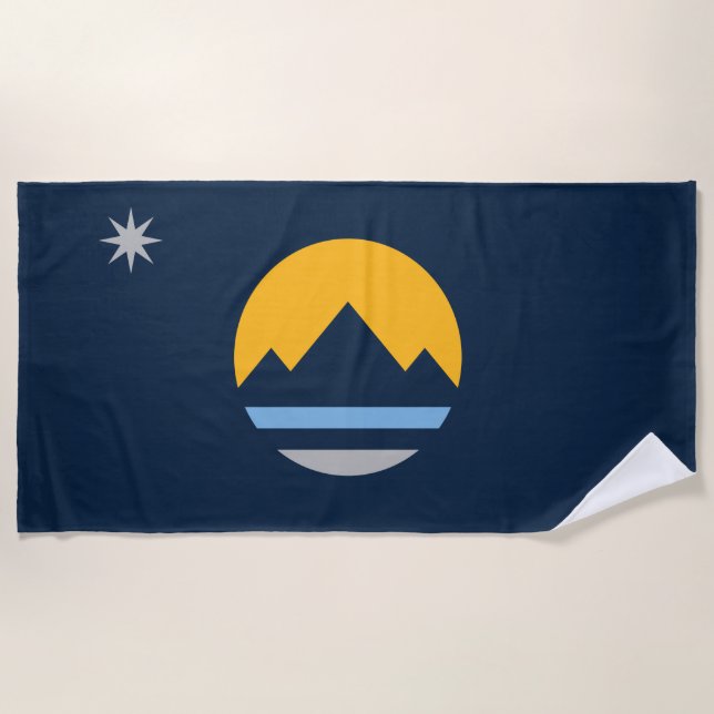 Flagge von Reno (Stadt Nevada) Strandtuch (Vorderseite)