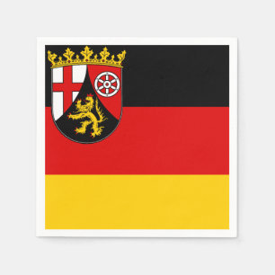 Flagge von Rheinland-Pfalz Neapel Serviette