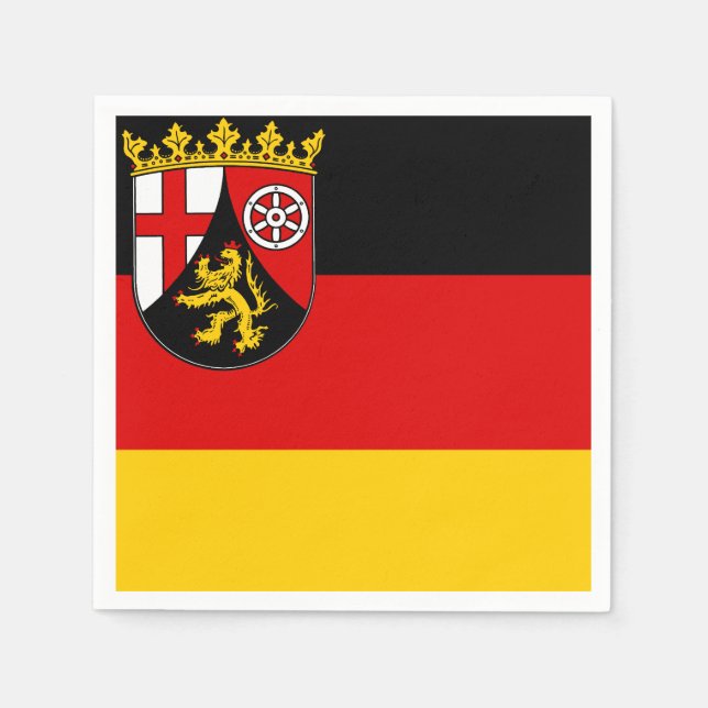Flagge von Rheinland-Pfalz Neapel Serviette (Vorderseite)