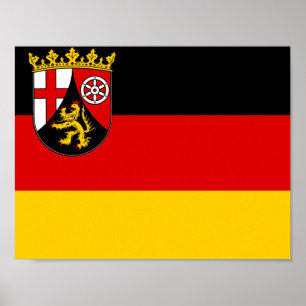 Flagge von Rheinland-Pfalz-Poster Poster