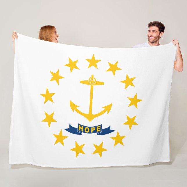 Flagge von Rhode Island (US-Staat) Fleecedecke (Beispiel)