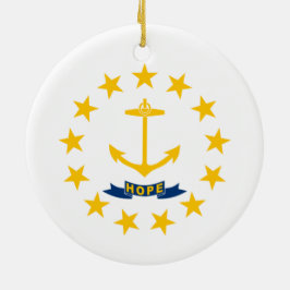 Flagge von Rhode Island (US-Staat) Keramik Ornament