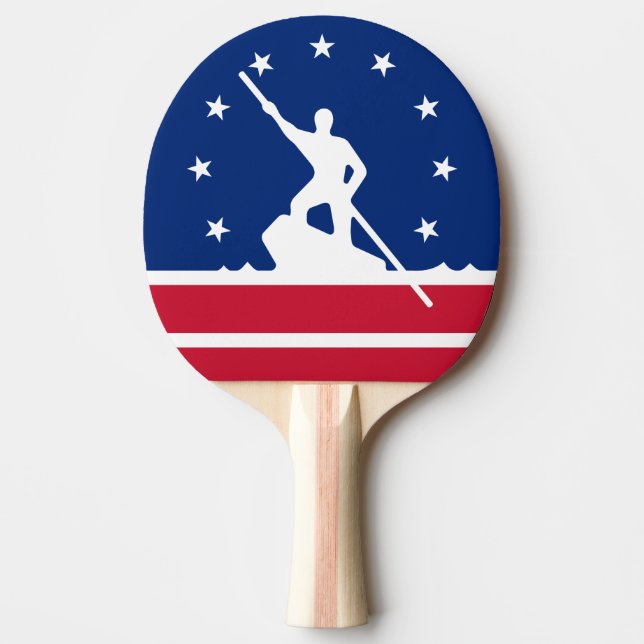 Flagge von Richmond, Virginia Ping-Pong Paddle Tischtennis Schläger (Vorderseite)