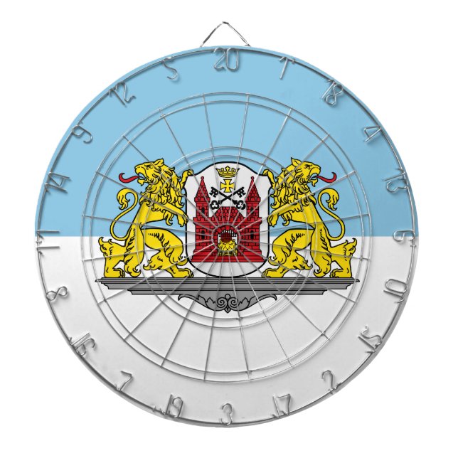 Flagge von Riga, Lettland Dartboard Dartscheibe (vorne)
