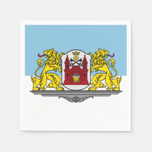 Flagge von Riga, Lettland Paper Napkins Serviette