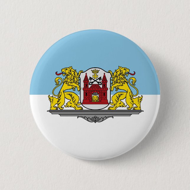 Flagge von Riga, Lettland Pinback Button (Vorderseite)