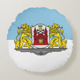 Flagge von Riga, Lettland: Rundkissen Rundes Kissen