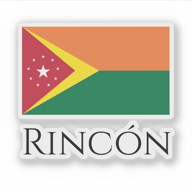 Flagge von Rincón, Puerto Rico Aufkleber (Vorderseite)