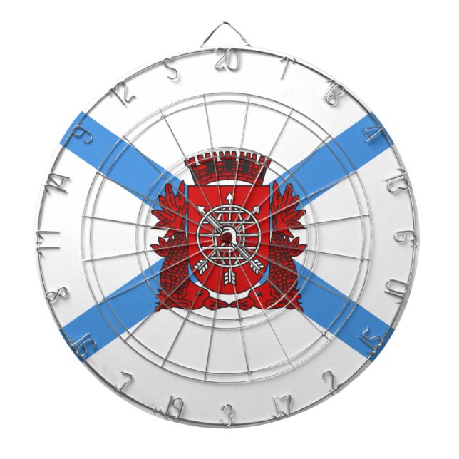 Flagge von Rio de Janeiro (Brasilien) Dartscheibe (vorne)