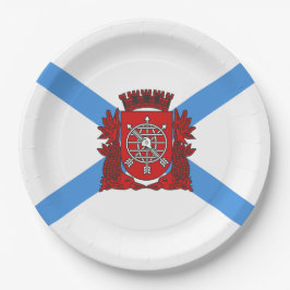 Flagge von Rio de Janeiro (Brasilien) Pappteller