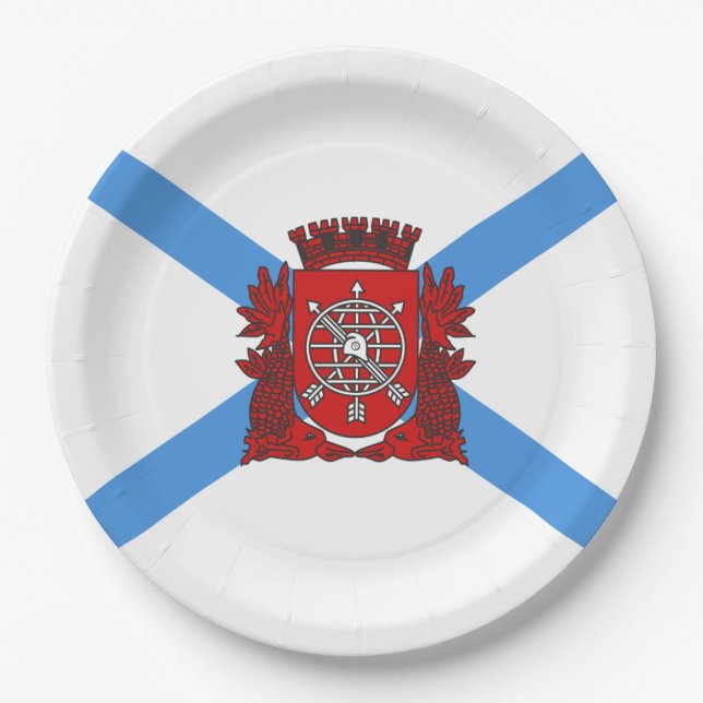 Flagge von Rio de Janeiro (Brasilien) Pappteller (Vorderseite)