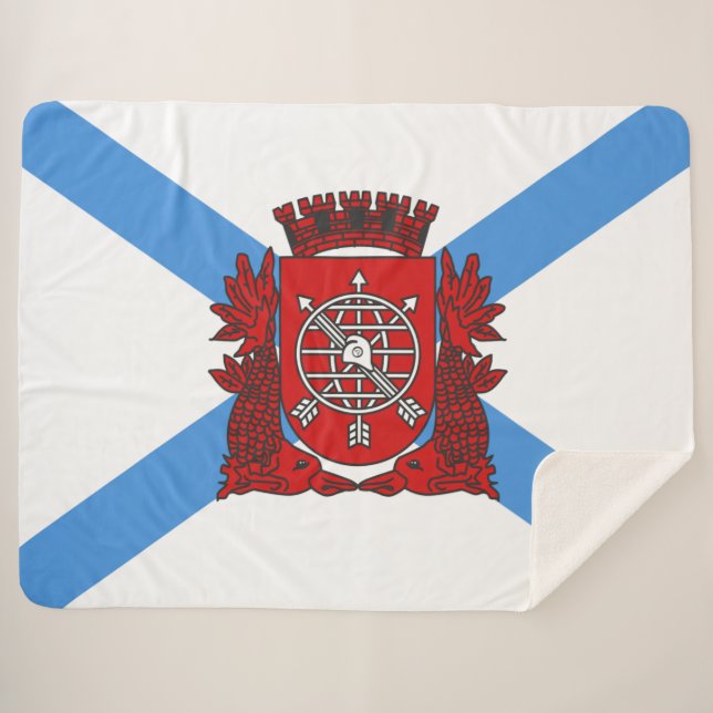 Flagge von Rio de Janeiro (Brasilien) Sherpadecke (Vorderseite (Horizontal))