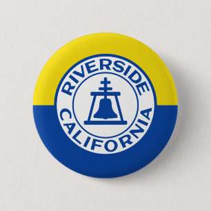 Flagge von Riverside, Kalifornien Button