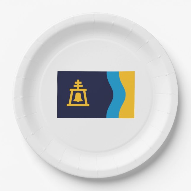 Flagge von Riverside (Kalifornien) Pappteller (Vorderseite)