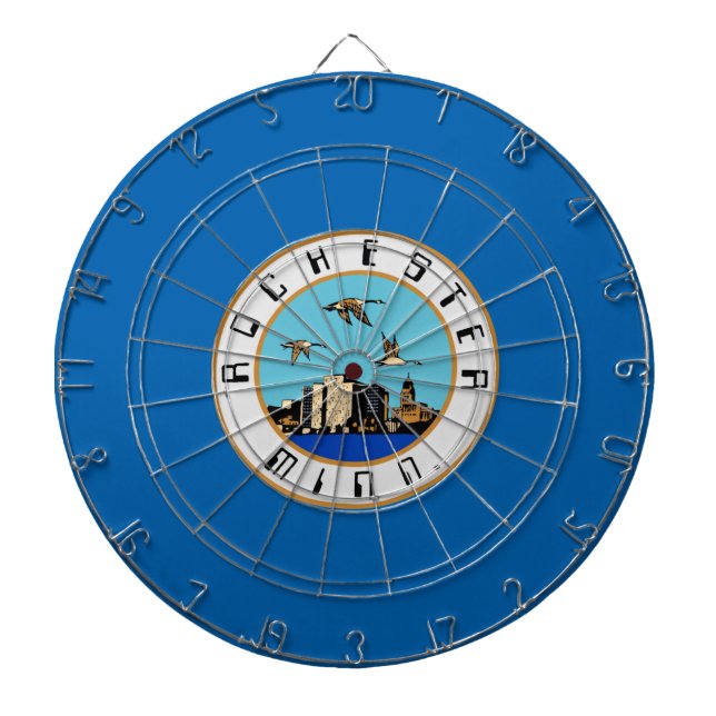 Flagge von Rochester (Minnesota) Dartscheibe (vorne)