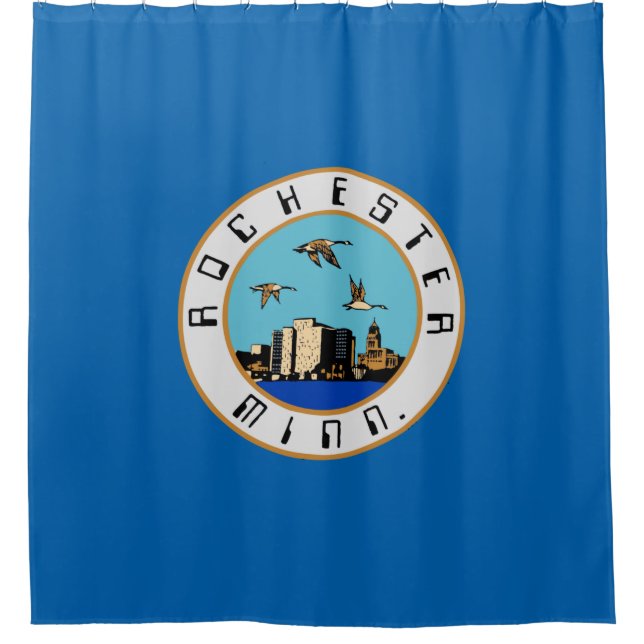 Flagge von Rochester (Minnesota) Duschvorhang (Vorderseite)