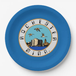 Flagge von Rochester (Minnesota) Pappteller