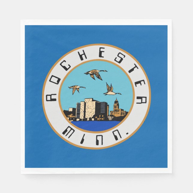 Flagge von Rochester (Minnesota) Serviette (Vorderseite)