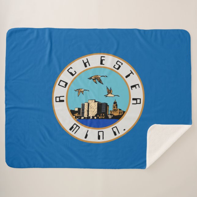 Flagge von Rochester (Minnesota) Sherpadecke (Vorderseite (Horizontal))