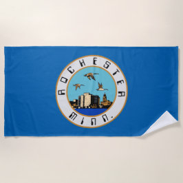 Flagge von Rochester (Minnesota) Strandtuch